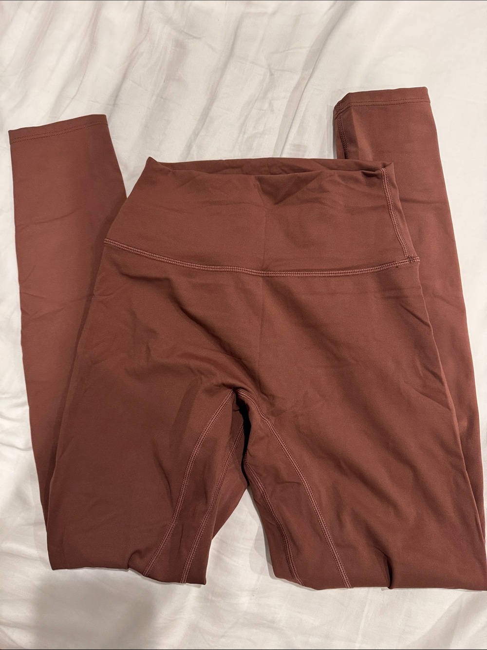 Amazon Women’s High-Waist Leggings in Rust Brown